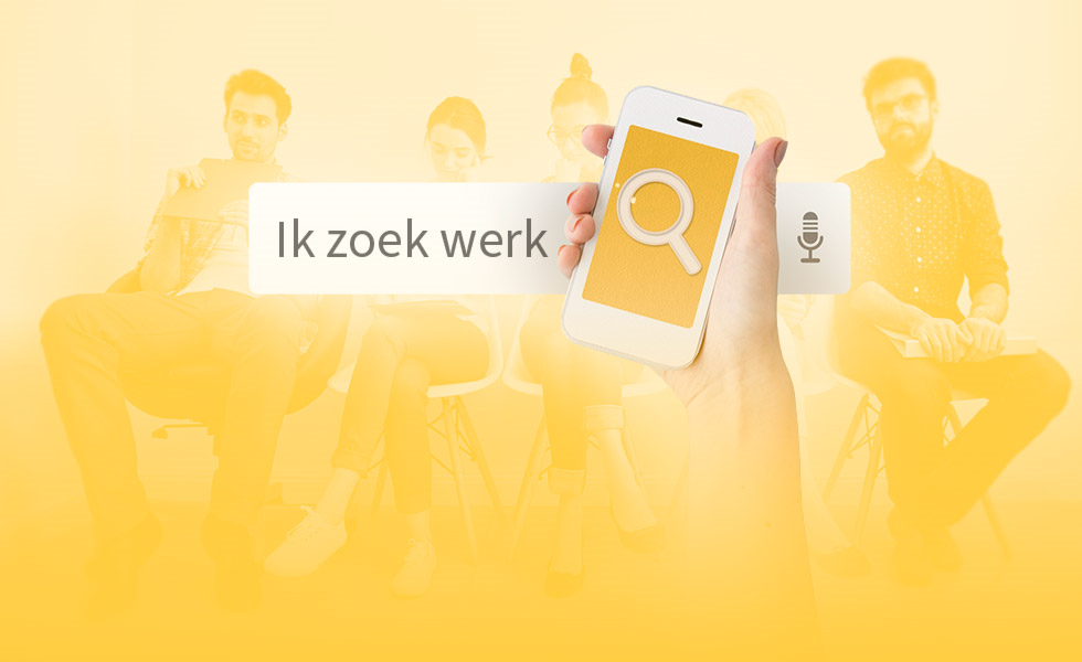 Jonge mensen zoeken naar werk.